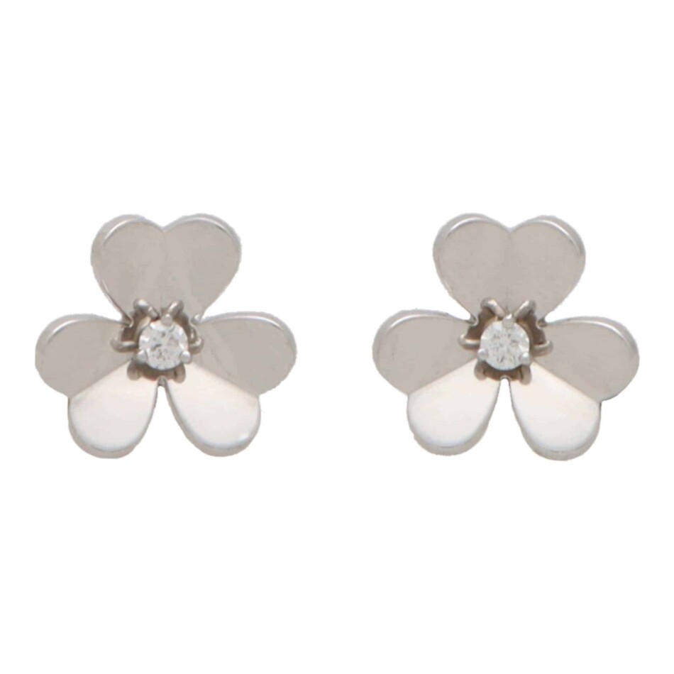 Vintage Van Cleef and Arpels Frivole Diamond Earrings