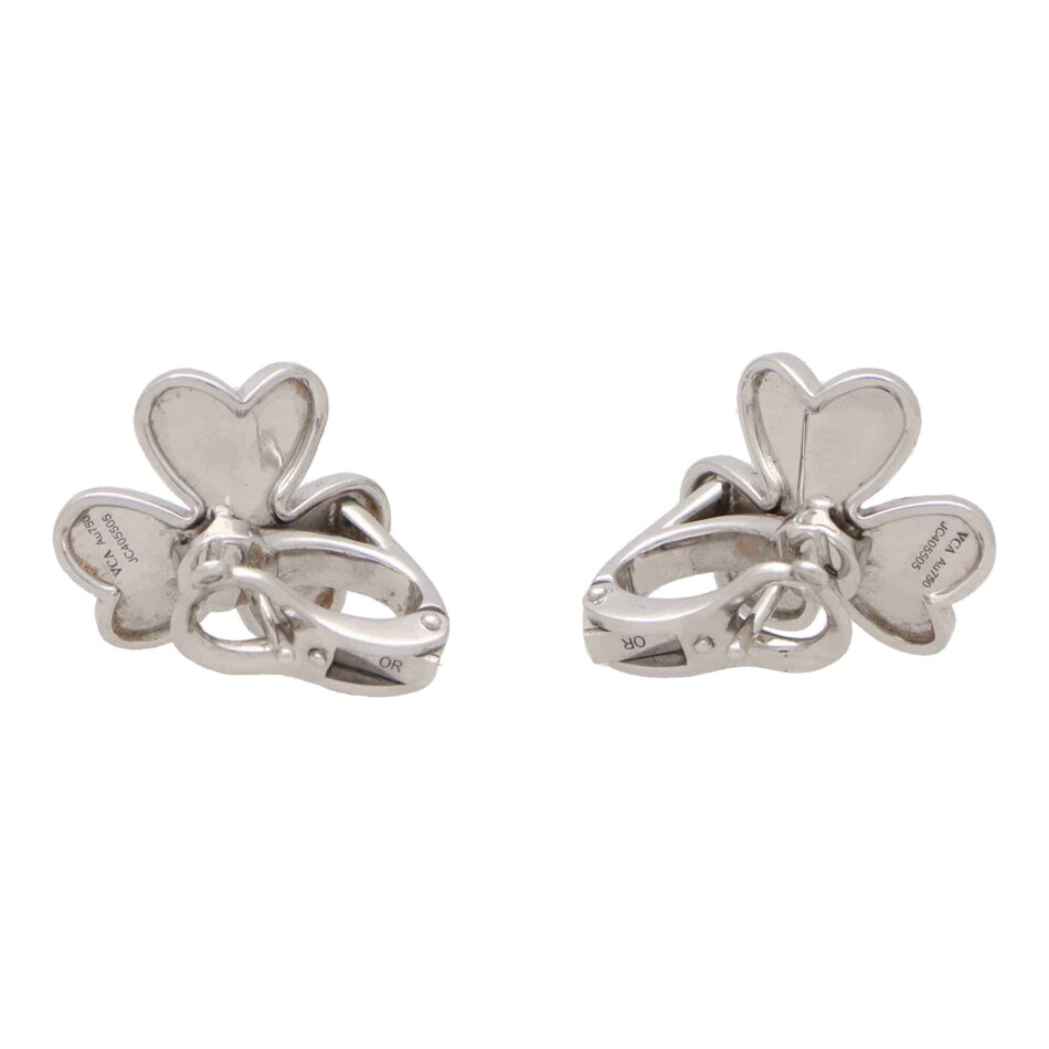 Vintage Van Cleef and Arpels Frivole Diamond Earrings