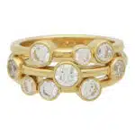 Contemporary Yellow Gold Diamond Bubble Ring (Medium Model)