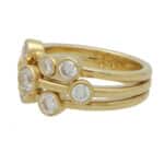 Contemporary Yellow Gold Diamond Bubble Ring (Medium Model)