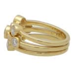 Contemporary Yellow Gold Diamond Bubble Ring (Medium Model)