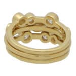 Contemporary Yellow Gold Diamond Bubble Ring (Medium Model)