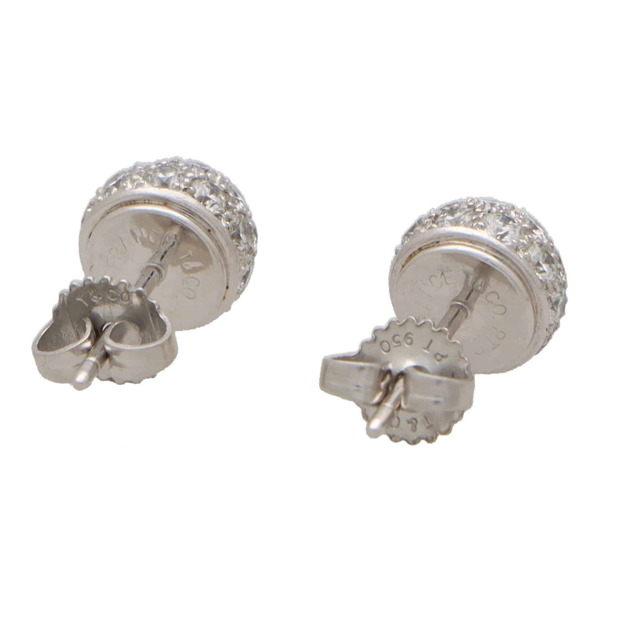 Vintage Tiffany Co. Diamond Etoile Ball Earrings at Susannah