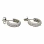 Vintage Tiffany & Co. Small Diamond Hoop Earrings