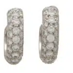 Vintage Tiffany & Co. Small Diamond Hoop Earrings