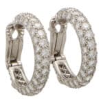 Vintage Tiffany & Co. Large Etoile Diamond Hoop Earrings