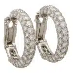 Vintage Tiffany & Co. Large Etoile Diamond Hoop Earrings