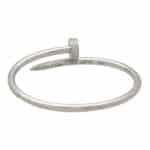 Vintage Cartier Diamond Juste Un Clou Bangle in White Gold, 17