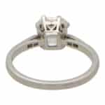 Vintage Art Deco Old Asscher Cut Diamond Ring