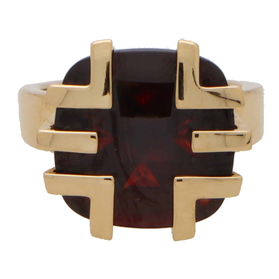 Vintage Cartier 'Kiss of the Dragon' Garnet Ring