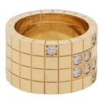 Vintage Cartier Lanières Four Row Diamond Bombe Ring