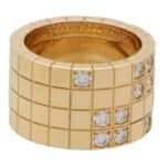 Vintage Cartier Lanières Four Row Diamond Bombe Ring