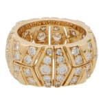 Vintage Cartier Full Diamond Openwork Bombe Band Ring