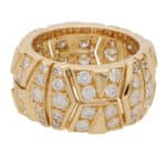 Vintage Cartier Full Diamond Openwork Bombe Band Ring