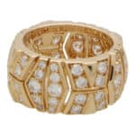 Vintage Cartier Full Diamond Openwork Bombe Band Ring