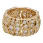 Vintage Cartier Full Diamond Openwork Bombe Band Ring