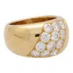 Vintage Cartier 1980's Diamond Bombe Ring