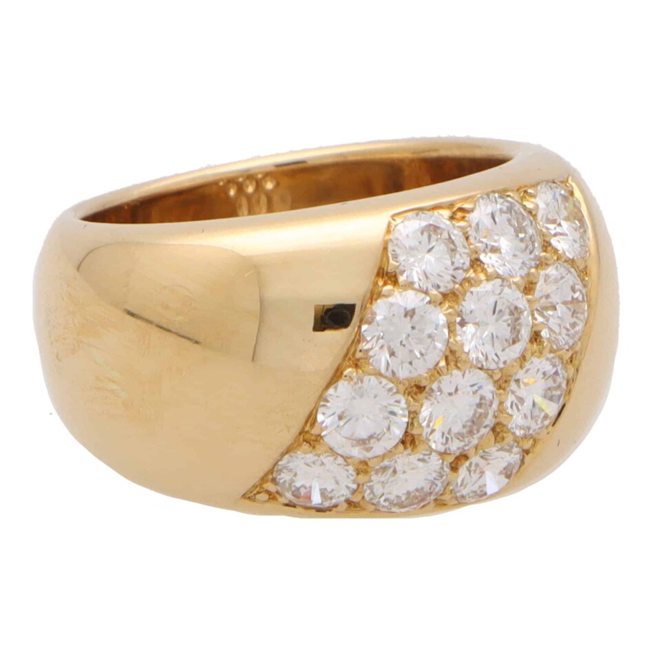 Vintage Cartier 1980's Diamond Bombe Ring