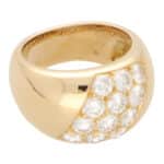 Vintage Cartier 1980's Diamond Bombe Ring