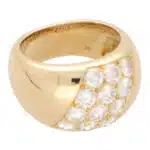 Vintage Cartier 1980's Diamond Bombe Ring