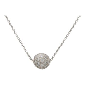 Vintage Tiffany & Co. Diamond Ball Pendant Necklace