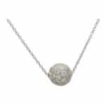 Vintage Tiffany & Co. Diamond Ball Pendant Necklace