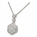 Contemporary Diamond Cluster Necklace