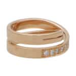 Vintage Cartier Nouvelle Vague Diamond Cross Over Ring