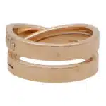Vintage Cartier Nouvelle Vague Diamond Cross Over Ring
