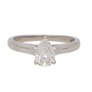 Vintage Tiffany & Co. Pear Cut Diamond Solitaire Ring