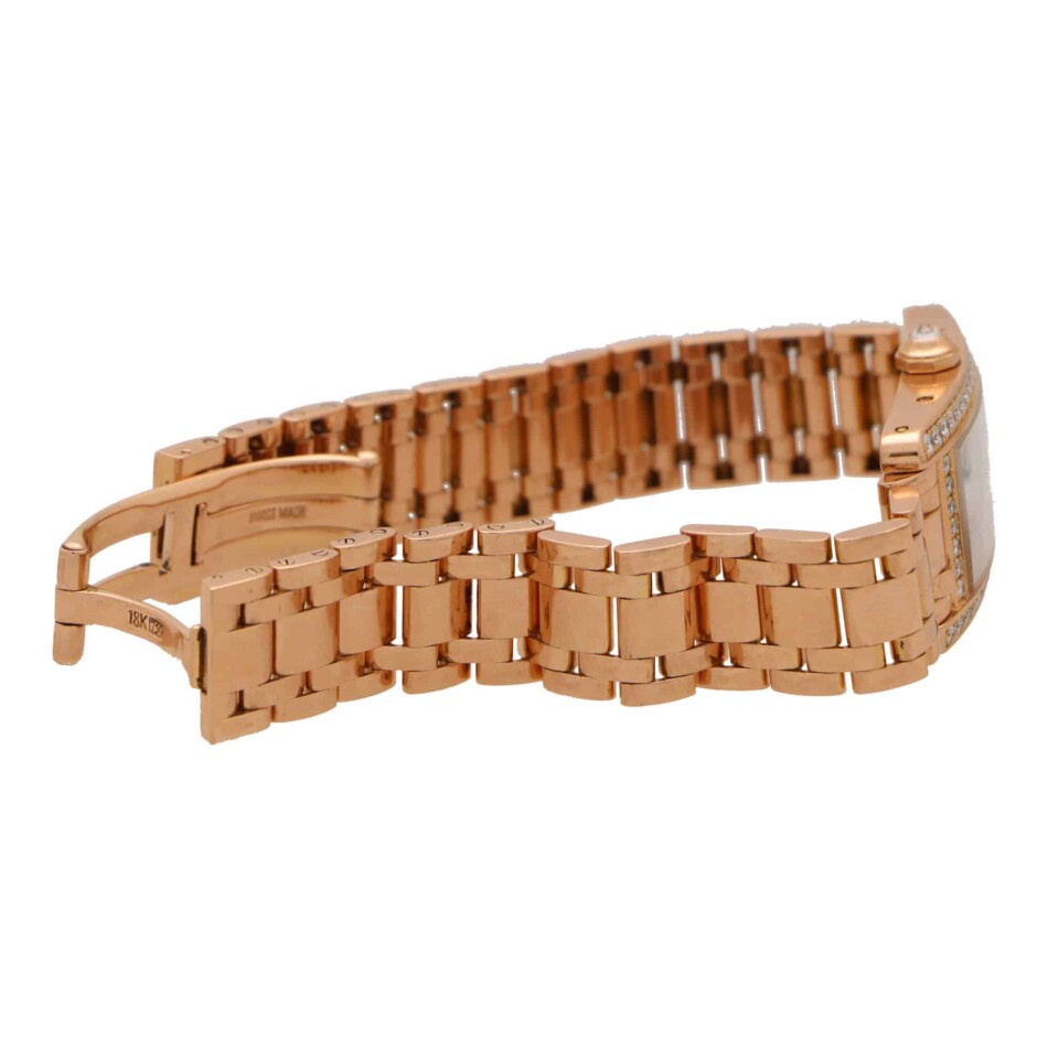 Vintage Cartier Tank Americaine Diamond Watch in Rose Gold