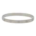 Vintage Cartier White Gold Love Bangle, Size 21