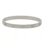 Vintage Cartier White Gold Love Bangle, Size 21