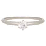 Vintage Tiffany & Co. Round Brilliant Cut Diamond Solitaire