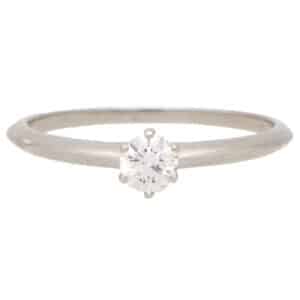 Vintage Tiffany & Co. Round Brilliant Cut Diamond Solitaire