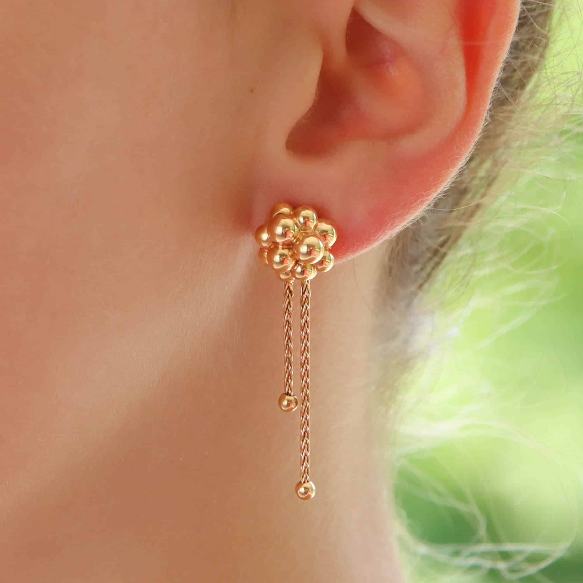 Vintage Boucheron 'Grains De Mure' Drop Earrings