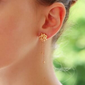 Vintage Boucheron 'Grains De Mure' Drop Earrings