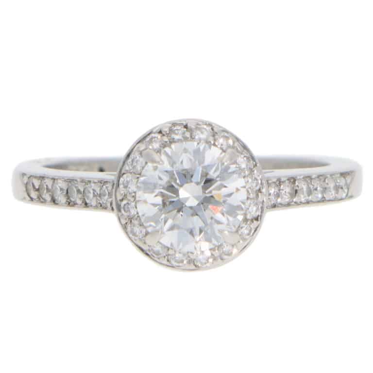 Vintage Tiffany & Co. Soleste D-Colour Diamond Halo Ring