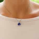 Tanzanite and Diamond Pendant Necklace