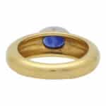 Vintage Garrard & Co. Blue Sapphire Gypsy Set Ring