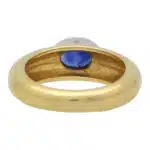 Vintage Garrard & Co. Blue Sapphire Gypsy Set Ring