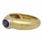 Vintage Garrard & Co. Blue Sapphire Gypsy Set Ring