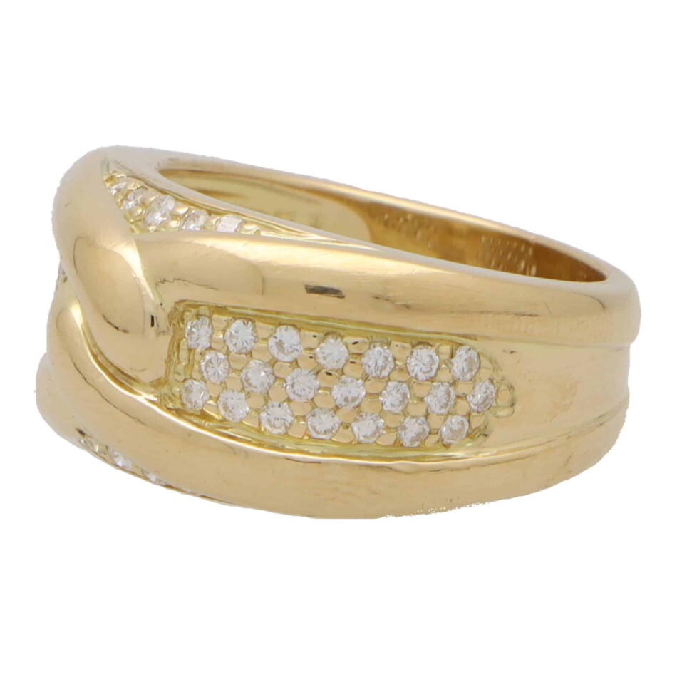Vintage 1980's Cartier Diamond Knot Ring