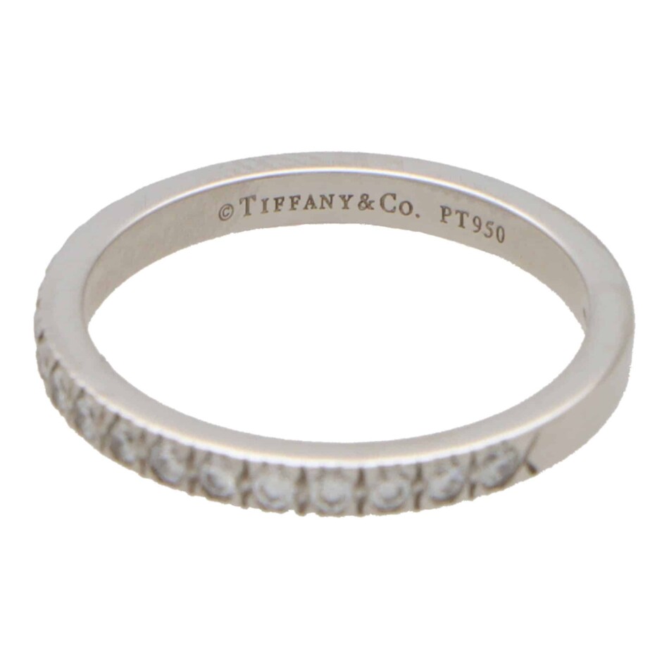 Vintage Tiffany & Co. Half Eternity Ring in Platinum