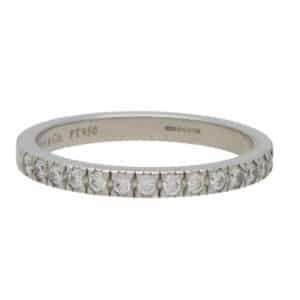 Vintage Tiffany & Co. Half Eternity Ring in Platinum