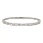 Princess Cut Diamond Bangle in White Gold