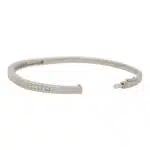 Princess Cut Diamond Bangle in White Gold