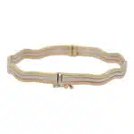 Vintage Trinity Wave Bangle in 9k Gold