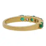 Vintage Emerald and Diamond Half Eternity Ring
