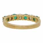 Vintage Emerald and Diamond Half Eternity Ring